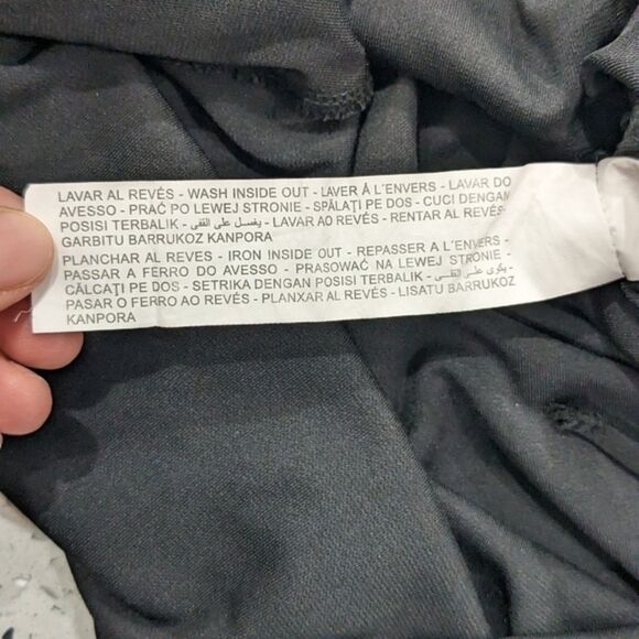 Zara Black One Shoulder Long Sleeve Bodycon Side Ruched Midi Dress Stretchy S - Picture 9 of 9